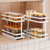 Mustorn 2 Pack Pull Out Spice Rack Organizer for Cabinet, 2 Tier Metal Slide Out Seasoning Organizer and Storage Heavy Duty Vertical Spice Rack Shelf Pullout for Kitchen Cabinets No Drilling (White)