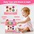 Toddler Girl Toys for 1 Year Old, Montessori Toys for 1 Year Old Girl Birthday Gift, 8 In 1 Pink Baby Musical Learning House with Sound Light Music, Creative Gifts for Baby Toys 6-12 18 Months