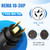 Tellegloww Dryer Adapter Compatible with NEMA 10-30P to 14-30R 3 prong to 4 prong Dryer Adapter Convert 10-30P Plug to 14-30R Receptacle, 220V 30 Amp 4P Newer Dryer to 3P Older House Adapter