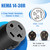 Tellegloww Dryer Adapter Compatible with NEMA 10-30P to 14-30R 3 prong to 4 prong Dryer Adapter Convert 10-30P Plug to 14-30R Receptacle, 220V 30 Amp 4P Newer Dryer to 3P Older House Adapter