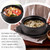 Kritkin 1 Pcs Korean Stone Pot Clay Cooking Pot Set Ceramic Sizzling Hot Bowl Korean Bibimbap Soup Dolsot Bowl with Lids for Ttukbaegi and Koreans Stew (38 oz)