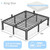 18 inch King Size Bed Frame with Round Corner Legs and Headboard Hole Mattress Slide Stopper 3500 lbs Heavy Duty Metal Platform,Steel Slat Support,No Box Spring Needed,Easy Assembly,Noise Free