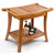 TINAMO 22" Teak L Shower Bench Seat for Inside Shower, 400Lbs Capacity
