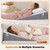Vekkia 32" Extra-Long Wedge Pillow,7.5" Bed Wedge Pillow for Sleeping,White