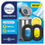 Febreze Odor Fighter, Can Air Freshener, Stick-On Deodorizer for Garbage Cans, Diaper Pails, Works with Scented Bags, Fresh Lemon and Linen & Sky Scents, 2 Holders + 2 Refills