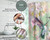 CCXTCZ Hummingbird Floral Shower Curtain Green Flower Bird Plant Rustic Spring Summer Polyester Bathroom Decor with Hook,70" Wx70 H