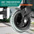 8 Inch Heavy Duty Gate Wheel with Brake, 600 LB Spring Loaded Gate Caster, 360° Swivel Rubber Tire with Metal Bracket for Wooden, Metal Tube, Fence and Farm Gates