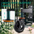 8 Inch Heavy Duty Gate Wheel with Brake, 600 LB Spring Loaded Gate Caster, 360° Swivel Rubber Tire with Metal Bracket for Wooden, Metal Tube, Fence and Farm Gates