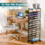 Ekisemio 15 Tier Rolling File Cart, Sturdy and Durable Desk File Organizer with Metal Mesh Letter Tray, Heavy-Duty Rolling Clutter Cart for Office, Home, School, Black