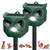 Solar Animal Deterrent Outdoor 2 Pack, Ultrasonic Motion Activated Repeller with LED Strobe, Waterproof for Unwanted Animals - Protect Garden Yard Lawn from Cats Squirrels Deer Raccoons Skunks