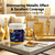 LISRUX Metallic Gold Acrylic Paint, 67.64oz/2000ml Large Gold Leaf Paint, Non Toxic, Non Fading & Rich Pigment Gold Paint for Metal, Wood, Canvas, Furniture, Clay, Handcrafts & DIY Decor