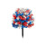 4th of July Babys Breath Artificial Flowers Topiary Ball Tree with Ground Stake, 20inch Red White and Blue Patriotic Flowers for Planter Porch Patio Yard Garden Decor