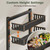 POKIPO 8-Tier Over the Door Pantry Organizer, 2 IN 1 Wall Mount or Hanging Spice Rack with Adjustable Raised Basket, Heavy Duty Back of Door Storage for Kitchen Bathroom Laundry Room