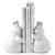 Decorative Bookends, Cute Ceramic Rabbit Book Holders for Shelves, White