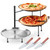 Sukhumvit 3-Tier Pizza Stand for Party, Black Metal Pizza Rack (10.2" H)