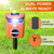 Ultrasonic Animal Repeller Solar Powered Outdoor 2 Packs, Ultrasonic Deer Repellent Devices with LED Flashing Light, Waterproof Cat Repeller for Repelling Sankes, Raccoons, Cats, Dogs, Rabbits