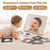 Tummy Time Play Set - Montessori Baby Safe Mirror Toy and Card Display Stand with High Contrast Black and White Cards, Adjustable Angle Large Baby Mirror and Double-Sided Design for 0-6M Newborns