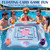 Soulchen 47 Inch Floating Mahjong Table for Pool,2-in-1 Inflatable Game Table with Cup Holders for Card Games Dominoes Poker, Mahjong Game Tray for Pool Hot Tub Summer Beach Party(Blue)
