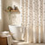 Yinhua Farmhouse Shower Curtain, Linen Floral Shower Curtain, 72"W x 72"L