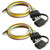 Ekrnlyi 4 Pin 5 Wire Trailer Wiring Harness Plug (2 Pack), 25 Inch16 AWG Pure Copper Trailer Light Plug with Dust Cover, Trailer Side 4 Prong Male End Replacement Connector for Trailer Hitch Wire