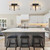 Black Semi Flush Mount Ceiling Light 14" Modern Glass Hallway Light Fixture