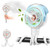 Ausic Portable Misting Stroller Fan with Detachable Tripod, Max 16H Rechargeable Clip on Fan for Baby Car Seat Crib, Quiet Cooling Fan for Theme Park Travel, Beach Essentials & Baby Registry Gifts