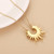 STEFWD Sunburst Urn Necklace For Ashes For Women Dainty Celestial Boho Stainless Steel Sun Cremation Jewelry Keepsake Memorial Pendant (Gold)