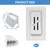 2PCS Dimmer Switch Knob Replacement, Durable Plastic Wall Fan Control Slider Knobs,Dimmer Knob Compatible with Lutron Skylark Fan Speed & Light Control (White)