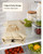 2 Packs Beeswax Bread Bags for Sourdough, Reusable Organic Cotton Linen