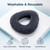 playWooWgo 4 Pack Universal CPAP Mask Liners, Ultra Soft Micro-Fleece Full Face Mask Covers, Reusable Breathable, Reduce Air Leaks & Pressure Marks, Compatible with F20-Charcoal Gray