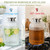 1 Gallon Circular Glass Pitcher with Lid, Round Teapot with a Handle and Raised Floral Pattern, Lid, Heat Resistant Material, Ideal for Refrigerator Storage of Iced Tea, Coffee, Juice