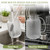1 Gallon Circular Glass Pitcher with Lid, Round Teapot with a Handle and Raised Floral Pattern, Lid, Heat Resistant Material, Ideal for Refrigerator Storage of Iced Tea, Coffee, Juice