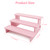 RAWILL Pink Wooden Syrup Bottle Organizer 3 Tier Countertop Rack