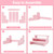 RAWILL Pink Wooden Syrup Bottle Organizer 3 Tier Countertop Rack