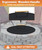 Ardier 22" Wooden-Handle Fire Pit Lid for Pits up to 20", Round Metal Bonfire Pit Burner Pan Cover, Smokeless Fire Pit Cover for Fire Tables, All-Weather Resistance Outdoor Firepit Accessory