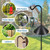Gtongoko 92'' Shepherds Hook Bird Feeder Pole with 19'' Squirrel Baffle