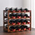 Glsety 8 Bottle Wooden Wine Rack,2 Tier Free Standing Wine Storage Holder,Retro Minimalist Style Home Decorations Wine Display Shelves for Cabinet,Cupboard,Countertop