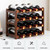 Glsety 8 Bottle Wooden Wine Rack,2 Tier Free Standing Wine Storage Holder,Retro Minimalist Style Home Decorations Wine Display Shelves for Cabinet,Cupboard,Countertop