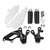 KASIMT Motorcycle Front Footpeg Bracket Assembly Kit Compatible with Kawasaki Ninja ZX14R ZZR1400 2006-2023 - Complete Rider Foot Rest System with Aluminum Heel Guards & Mounting Hardware​
