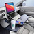 2 in 1 Large Steering Wheel Desk with Dual Slide-Out Trays, Car Laptop Tray