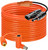 Behaunty Solar Connector to DC 8mm Adapter Cable 25FT, 12AWG + 14AWG Tinned Copper Wire with DC7909 to DC8020 Adapter, Heavy Duty Charging Cable for Portable Power Station, RV, Outdoor Camping