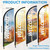 Amazingspark 4 Pcs Thanksgiving Fall Church Welcome Feather Flag Banners