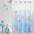 TWLSNCD No Hook Shower Curtain with Liner, Coastal,Blue Pink,71x74