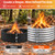 60in Heavy Duty Fire Pit Ring for Outside, Large Wood Burning Firepit/Fireplace for Backyard Bonfire, Patio, Camping & Outdoor Gatherings,Portable Galvanized Steel Fire Bowl with High Heat Resistant