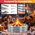 60in Heavy Duty Fire Pit Ring for Outside, Large Wood Burning Firepit/Fireplace for Backyard Bonfire, Patio, Camping & Outdoor Gatherings,Portable Galvanized Steel Fire Bowl with High Heat Resistant