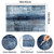 Blue and Gray Placemats Washable, Linen Rectangular Place Mats Set of 4, Dining Table Decor for Living Room, Kitchen, Farmhouse and Outdoor (Blue Gray, 12x18 Inch)