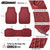 CAR PASS Heavy Duty Rubber Car Floor Mats, Waterproof Universal Trim-to-Fit Car Mats All Weather Floor Mats for SUV Truck Sedan, Premium Auto Floor Mats Full Set 3 Piece Anti-Slip, All Burgundy Red