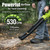 Battery Powered Leaf Blower Cordless with 2x4Ah Battery and Charger, 530CFM