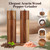 BOTOP Acacia Wood Salt and Pepper Grinder Set with Base