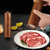 BOTOP Acacia Wood Salt and Pepper Grinder Set with Base